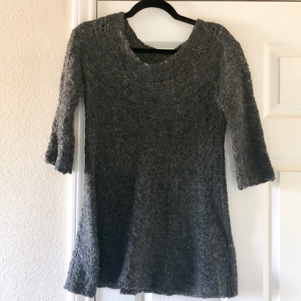 Free People Gray Knit Sweater